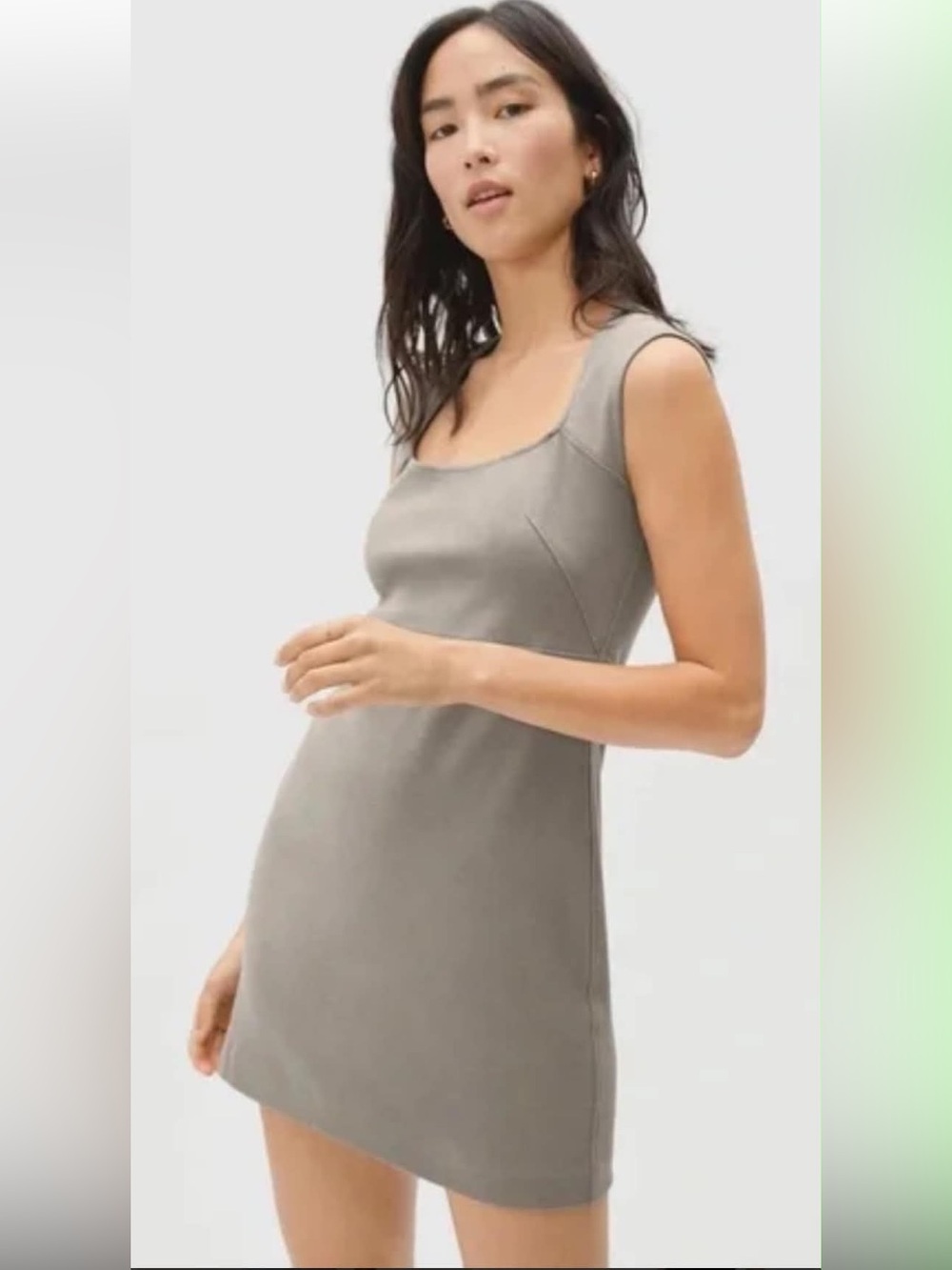 Everlane Mini Dress Sage Green